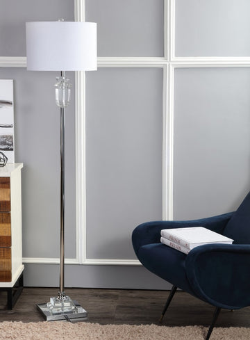 Aria 63" Crystal/Metal LED Floor Lamp - JONATHAN Y